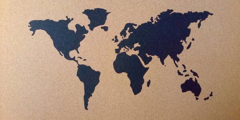 Carte du monde 915mmx610mmx5mm