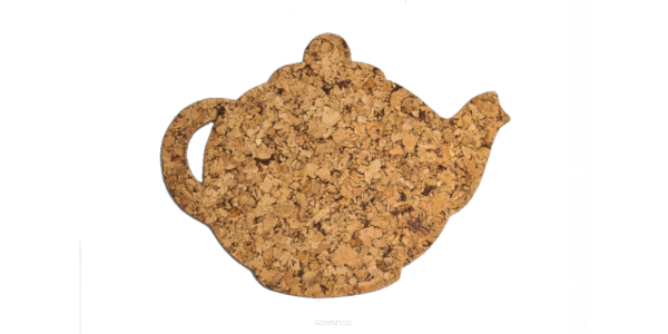 Sous-verre en liège décor bouilloire 24,5 x 19cm - lot de 4 pcs