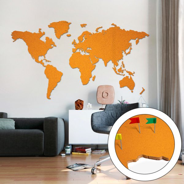 Carte Monde Grosse Orange